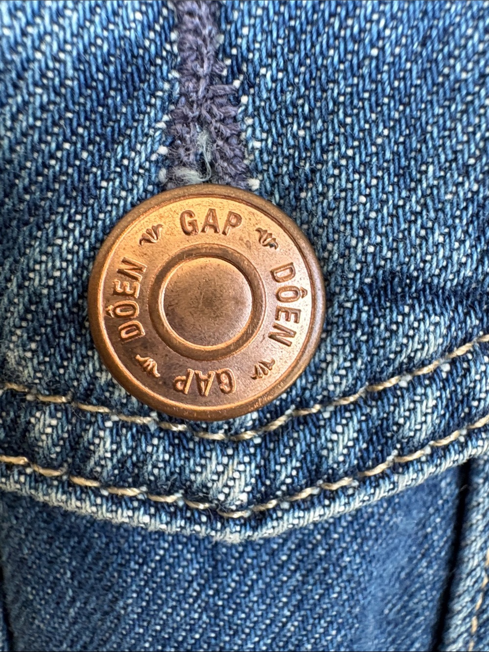 RARE Gap x DÔEN Oversized Icon Denim Jacket Jean Blue XL Like New NWOT - Picture 5 of 16